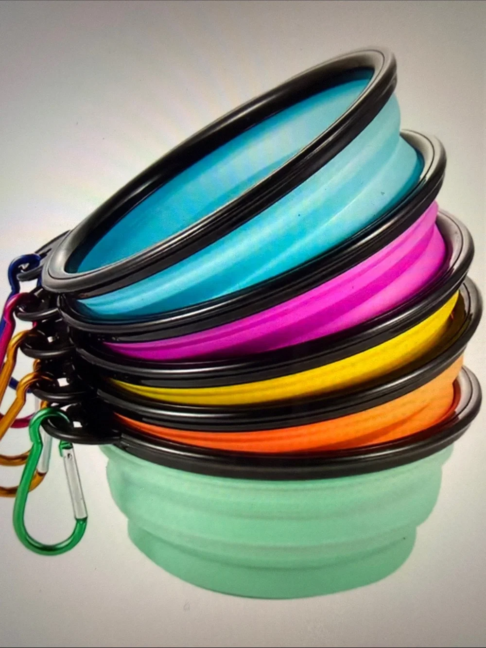 Collapsible feeding - watering bowls for on the go. 🆕 choose your color